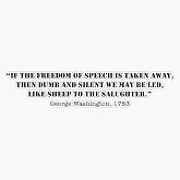 Freedom Quotes | George Washington Bumper Sticker Vinyl Decal 5"