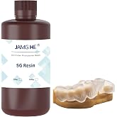 JAMG HE Dental Guide 3D Printer Resin 500G (Clear) | Dental Guide Plate Drilling Tapping High Precision High Strength Clear 3D Resin for DLP LCD UV-Curing 405nm 3D Printer 500g