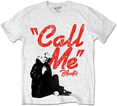 Rock OffBlondie T Shirt Call Me Band Logo Official Unisex White Size XL