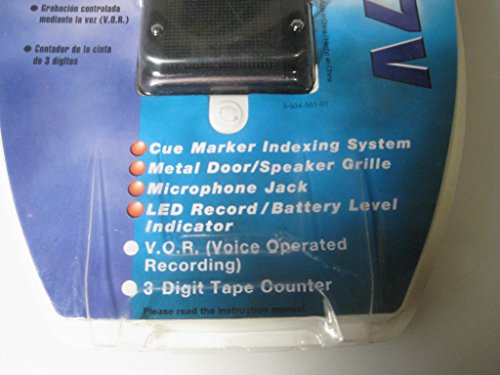 Sony-m679v-Microcassette-Recorder-VOR-w-Rechargable-AA-Battery-Kit