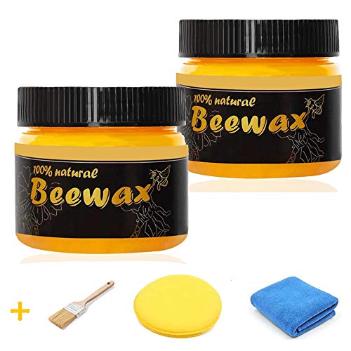 USSAK SUFFICIENT SET Beeswax Furniture Polish, Organic Wood Seasoning