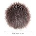 Tatuo 16 Pieces Faux Fur Pom Ball DIY for Hats Shoes Scarves Bag Pompoms Keychain Charms Knitting Hat Accessories(Black, Gray, Brown, White, Natural)