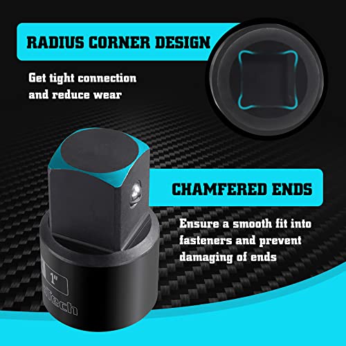 DURATECH 8 Piece Impact Socket Adapter and Reducer Set, 1/4\