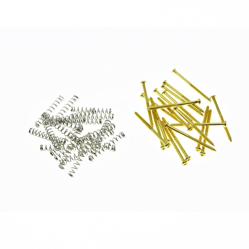 KAISH Pack of 20 Bass Guitar Pickup Mounting Screws Pickup Springs for Precision P Bass or J Bass or P90 Soap Bar Pickups Gold โ image 1