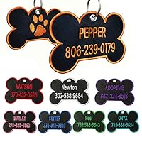 DayDay Patch Pet ID Tags for Dogs Personalized Engraved, Custom Embroidered ID Tags with Name and Phone Number for Cats and Dogs Durable (ID Tags)