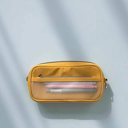 Amazon ケプトペンケース 半透明ペンケース ジップイットバッグ 大容量 ペンポーチ 化粧ポーチ 多機能 シンプル 簡易 塩の女の子 Sakusho おしゃれ 韓国 人気 可愛い 女性 女の子 ガールズ 小学生 男の子 Ins映え 3色 イエロー ペンケース 文房具 オフィス用品