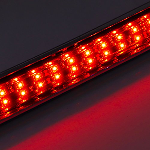 Senkauto Chrome Saddlebag Red LED Side Marker Light Cover for Harley Touring Road Electra Street Glide 2014-2018