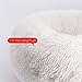 TINTON LIFE Luxury Faux Fur Pet Bed for Cats Small Dogs Round Donut Cuddler Oval Plush Cozy Self-Warming Cat Bed for Improved Sleep, White Mthumb 3