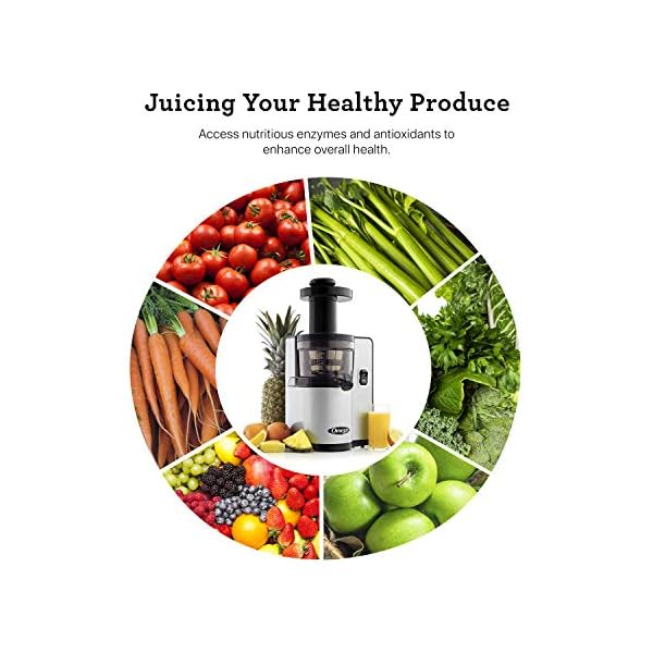 Omega VSJ843QS Vertical Masticating 43 RPM Compact Cold Press Juicer