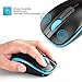 UHURU WM-03 Wireless Mouse 2.4GHz Optical Portable Mouse for Laptop, Notebook, PC, Computer(Blue Wheel)