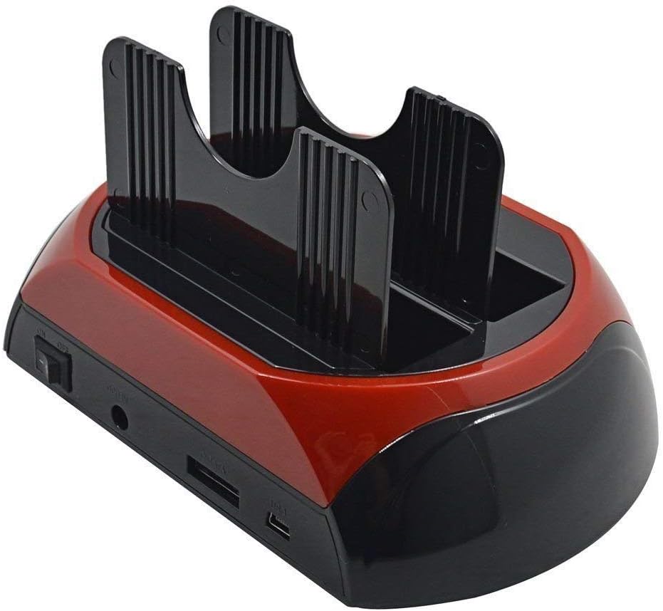 All-in-One Dual SATA/IDE HDD 875J Docking Station with One Backup Button for 2.5"/3.5" SATA/IDE HDD (Black + Red) - Image 3