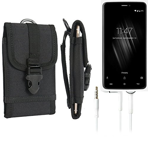 K-S-Trade Schutzhülle für Cubot Max Gürteltasche Handyhülle Schutz Hülle Gürtel Tasche Handy Tasche Outdoor Seitentasche schw