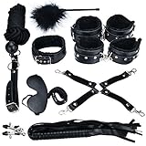 Bed Restraint Kit - Gagu 10 Pcs Adjustable Wrist and Ankle Cuff Bracelets Set for Cosplay