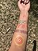 UV Tattoos: Daytime and Blacklight Colored Tattoos | (Pattern Design 2) | Rave, Neon, Festival, Party, Club, Henna, Yoga, Glow In The Dark Tattoos by Festival World