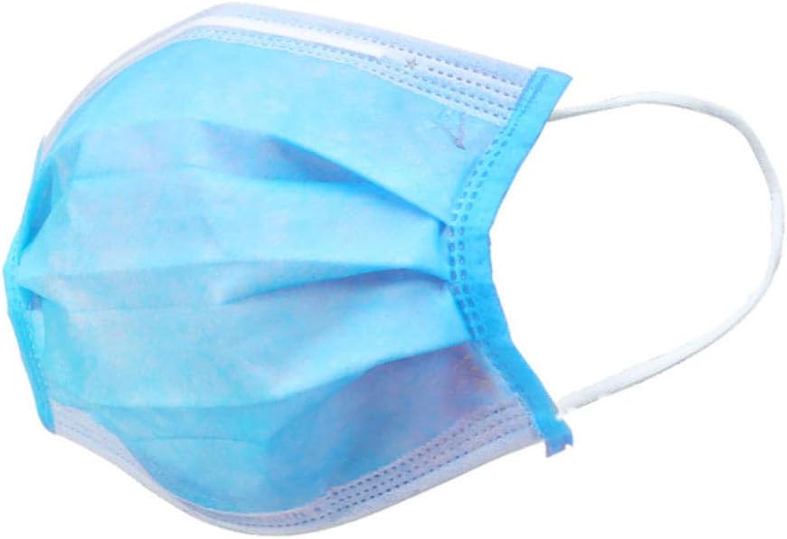 WWWLD Non-Woven Disposable Protect 3 Layers Anti-dust Safe Breathable Adult Ear Loop Face Filter Respirator Blue Sealed package-80pcs