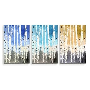3 Panel Silver Birch Pictures Home Wall for...