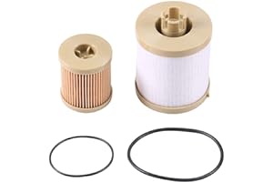 CARMOCAR FD4616 Diesel Fuel Filter replacement for 2003-2007 Ford 6.0L F250 F350 F450 F550 Super Duty 2003-2005 Excursion Power stroke includes lower lifter pump and upper fuel bowl filter 3C3Z9N184CB