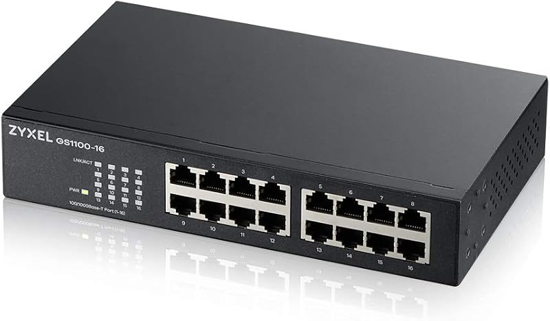 Zyxel GS1100-16 v3 16-Port Gigabit Ethernet Unmanaged Switch