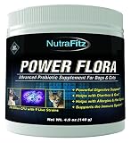 POWER FLORA - Probiotics for Dogs and Cats with 9 Live Strains - Dog Probiotics Improves Dog Breath, UTI, Diarrhea, Constipation, Skin Allergy, Hot Spots - Odorless Powder - 350 Billion CFU/jar
