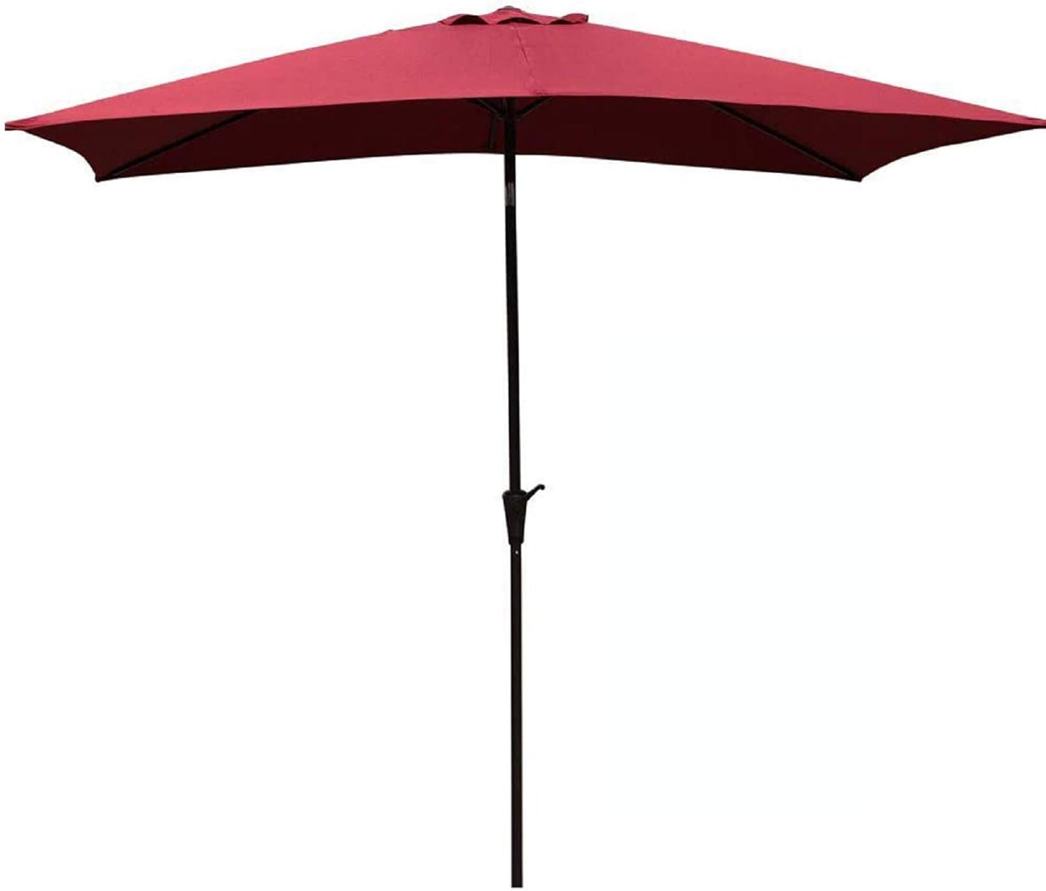 Amazon Com Cobana Rectangular Patio Umbrella Outdoor Table Market Umbrella With Push Button Tilt Crank 6 6 By9 8 Burgundy Garden Outdoor