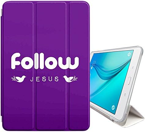 FJCases Christian Quotes Bible God Jesus Smart Cover Stand + Back Case with Auto Sleep/Wake Function for Samsung Galaxy Tab A - 8" (T350/T351/T355 Series)