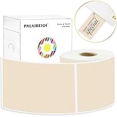PALAIBEIQI 3x5 Inch Thermal Labels,Rectangle Sticker,300PCS Water & Oil Proof Shipping Labels with Strong Adhesive,Compatible with Zebra & Rollo,for Moving Boxes,Small Business & Inventory,Light Brown