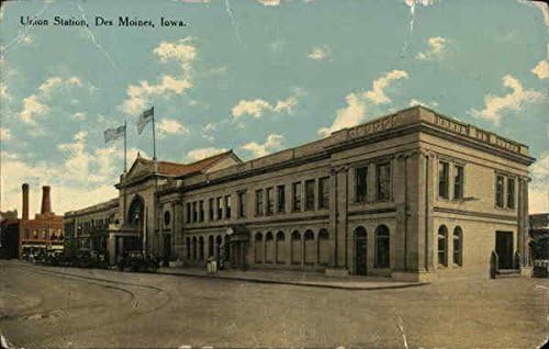 Union Station Des Moines Iowa Ia Original Vintage Postcard At