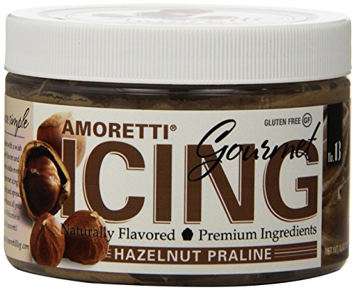 Amoretti Gourmet Icing, Hazelnut Praline, 10 Ounce