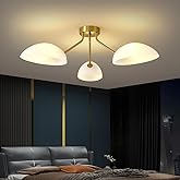 XIAOQIWU 31.5”Gold-Plated Modern Ceiling Light Chandelier Light Fixture for Bedroom and Living Room Ceiling - Adjustable Ligh