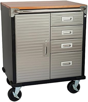 Maxim Hd Heavy Duty 4 Drawer Combo Rolling Cabinet Garage Storage