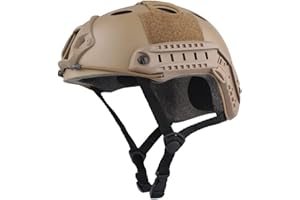 XINGZHE Airsoft Tactical Military Paintball Helmet - Bump Army Helmet for Kids Men & Women - Swat Sniper Combat Pilot Climbing Forestry Caving PJ Type Fast Helmet