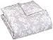 Amazon Brand – Pinzon Flannel Duvet Cover - Twin, Floral Grey