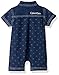 Calvin Klein Baby Boys Woven Romper, Blue, 0/3M