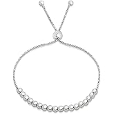 Savlano 925 Sterling Silver 14K Gold Plated Italian Solid Adjustable Bolo Bead Ball Slider Bracelet Comes With Gift Box for Women - Made in Italy