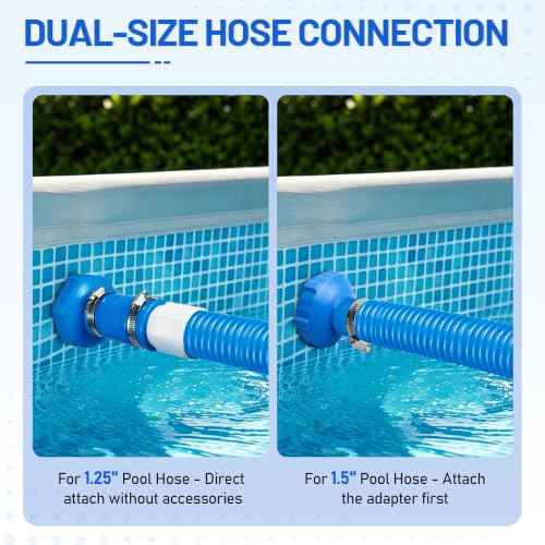 2 Set Pool Vacuum Hose Adapter Kit Compatible with Intex Adapter B photo 12