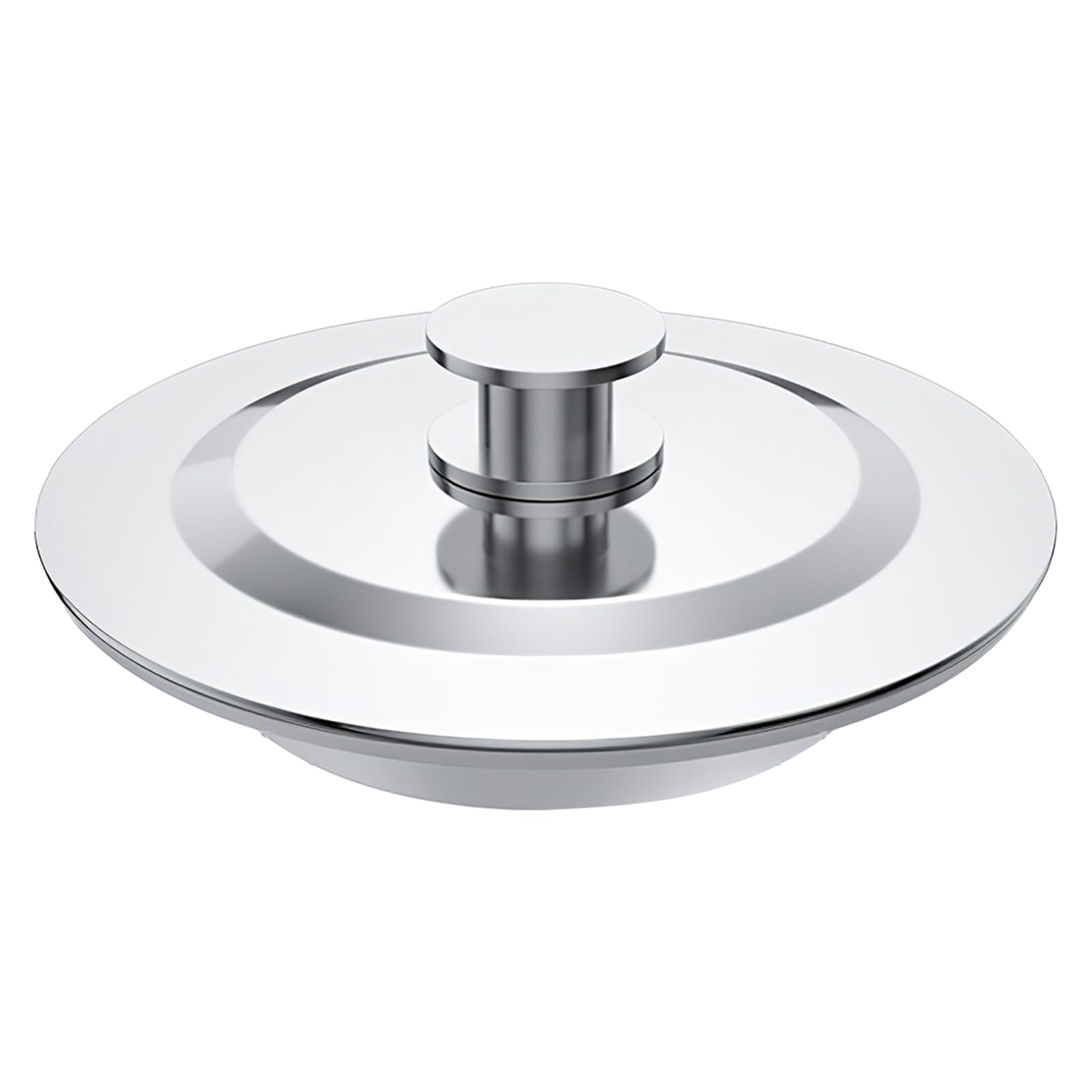 Sink Plugs Bathroom Plug, Stainless Steel Bathroom Basin Plug with Rubber Ring Drain Stopper Sink Pop Up Plugs Replacement Universal Sink Stopper for Bathtub Washbasin Kitchen Sewers (40mm-45mm)