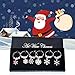 Souarts Mixed Christmas Snowflake Glass Wine Charms Markers Tag Pendant Set with Box Pack of 6pcs