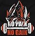 Brisco Brands Pain No Gain Super Saiyan Dragon Ball Z Goku Workout Tank Top Shirt, Black, Medium