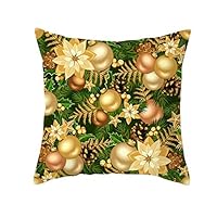 Hohaski Christmas Pillow Case Glitter Polyester Sofa Throw Cushion Cover Home Decor, Christmas Ornaments Advent Calendar Pillow Covers Garland Tree Skirt Gift Bags DIY