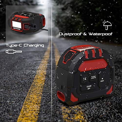 Meterk Laser Tape Measure 2 in 1, Laser Measure 131.2Ft/40M, Measuring