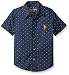 U.S. Polo Assn. Little Boys Short Sleeve Polka Dot Print Shirt, Classic Navy, 7