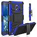 Note Edge Case, HengTech (TM) [Heavy Duty] Armor Holster Defender Full Body Protective Hybrid Case Cover with Kickstand & Belt Swivel Clip for Samsung Galaxy Note Edge (Black+Blue)