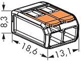 WAGO 221-412 2-Way Connecting Terminal Orange 221-412 Pack 1-100 view 3
