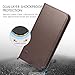 iPhone 8 Case, iPhone 7 Case, SHIELDON Genuine Leather Wallet Folio Case Book Design with Stand and ID Credit Card Slots Magnetic Closure TPU Shcokproof Interior Case for iPhone 7/8 - Coffee Brown