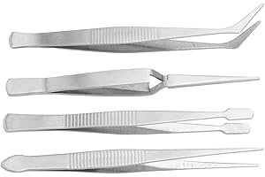 Sewing Machine Tweezers Stainless Steel Long Flexible Serrated Tip Craft Beading Tweezers for Sewing Embroidery Overlock Mach