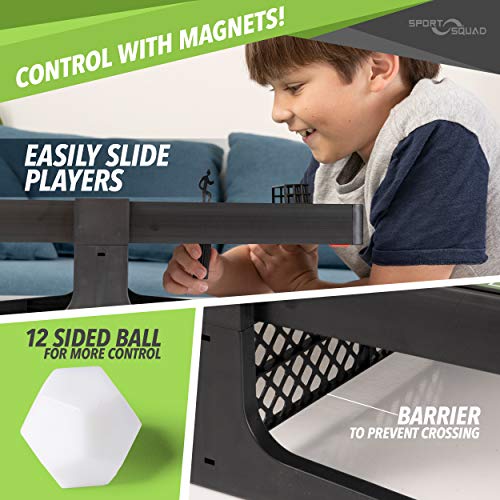 Sport Squad Flux Magnetic Reversible Soccer & Hockey Tabletop Multi Sport Game Set - Portable Mini Desktop Set - Great for Kids and Adults - Magnet Miniature Table Game