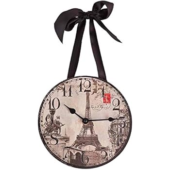 DCI 1 X Wall Clock - Paris/Eiffel Tower Vintage Images