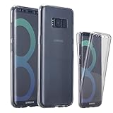 Galaxy S8 Plus Case, LONTECT Soft TPU Crystal Clear Slim 360 Degree Full Body Protective Cover Case for Samsung Galaxy S8 Plus - Grey Clear