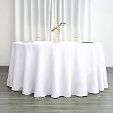 BalsaCircle 10 pcs 120 inch White Round Tablecloths