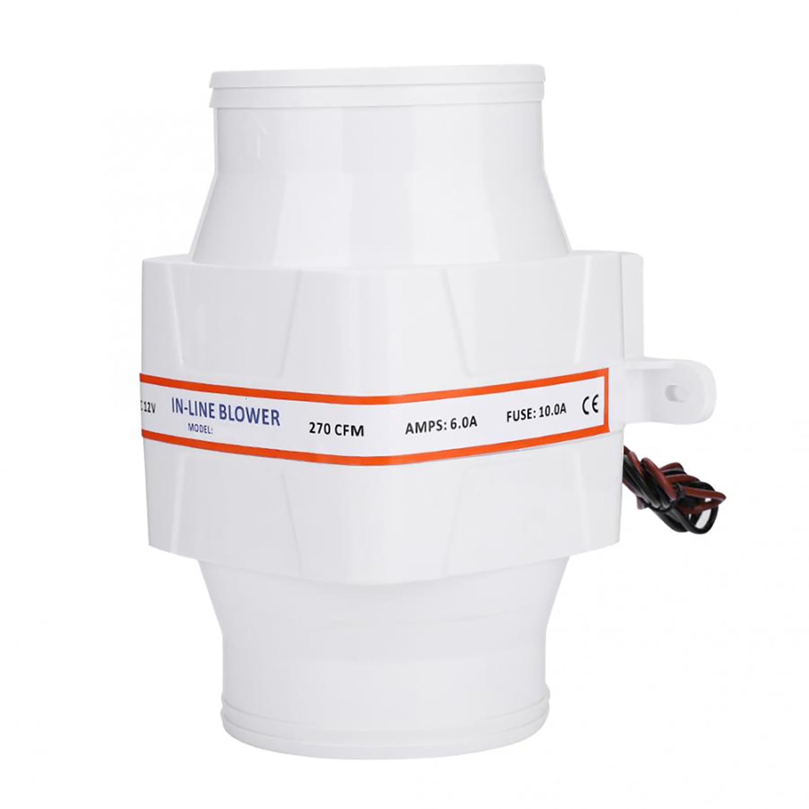 AYNEFY Marine Bilge Boat Blower 12V 4 Inch Inline Ventilation Fan with 6 Blades ¨C Strong Mute Air Blower for Yacht Caravan